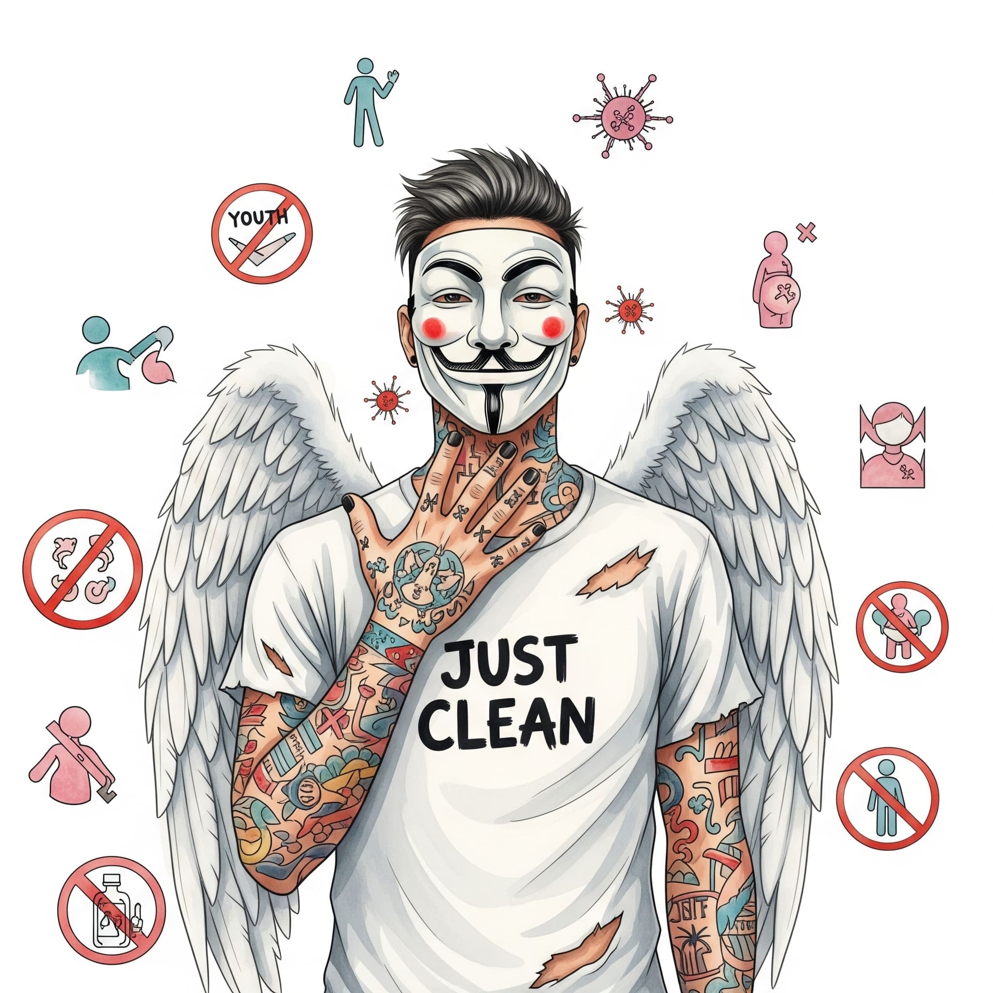 Stilisierte Icons, die Jugend, Schwangerschaft und Krankheit andeuten.
Keywords für Bild: Amphetamine Jugendliche, Drogen Schwangerschaft, Risikogruppen Sucht