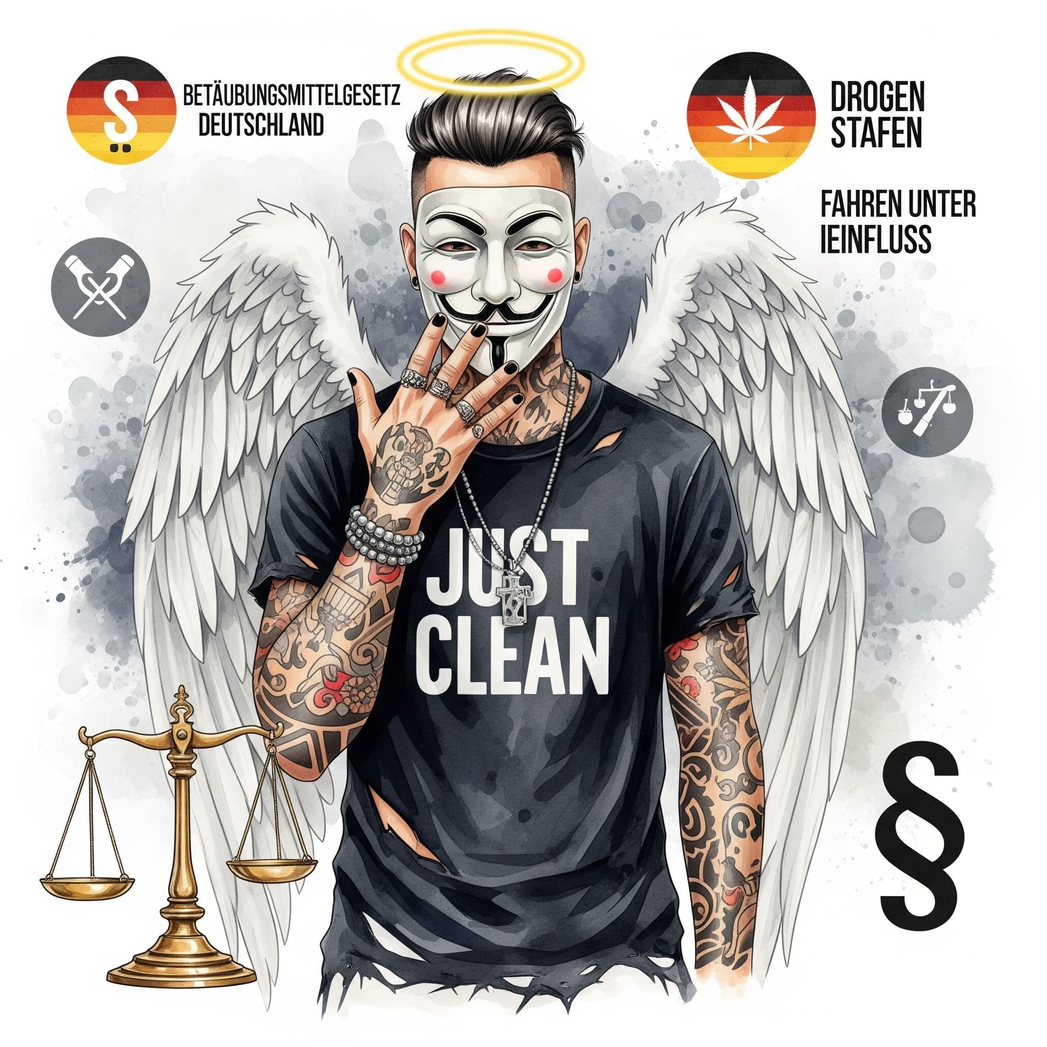 Eine Richterwaage oder ein Paragraph-Symbol.
Keywords für Bild: Betäubungsmittelgesetz Deutschland, Drogen Strafen, Fahren unter Einfluss