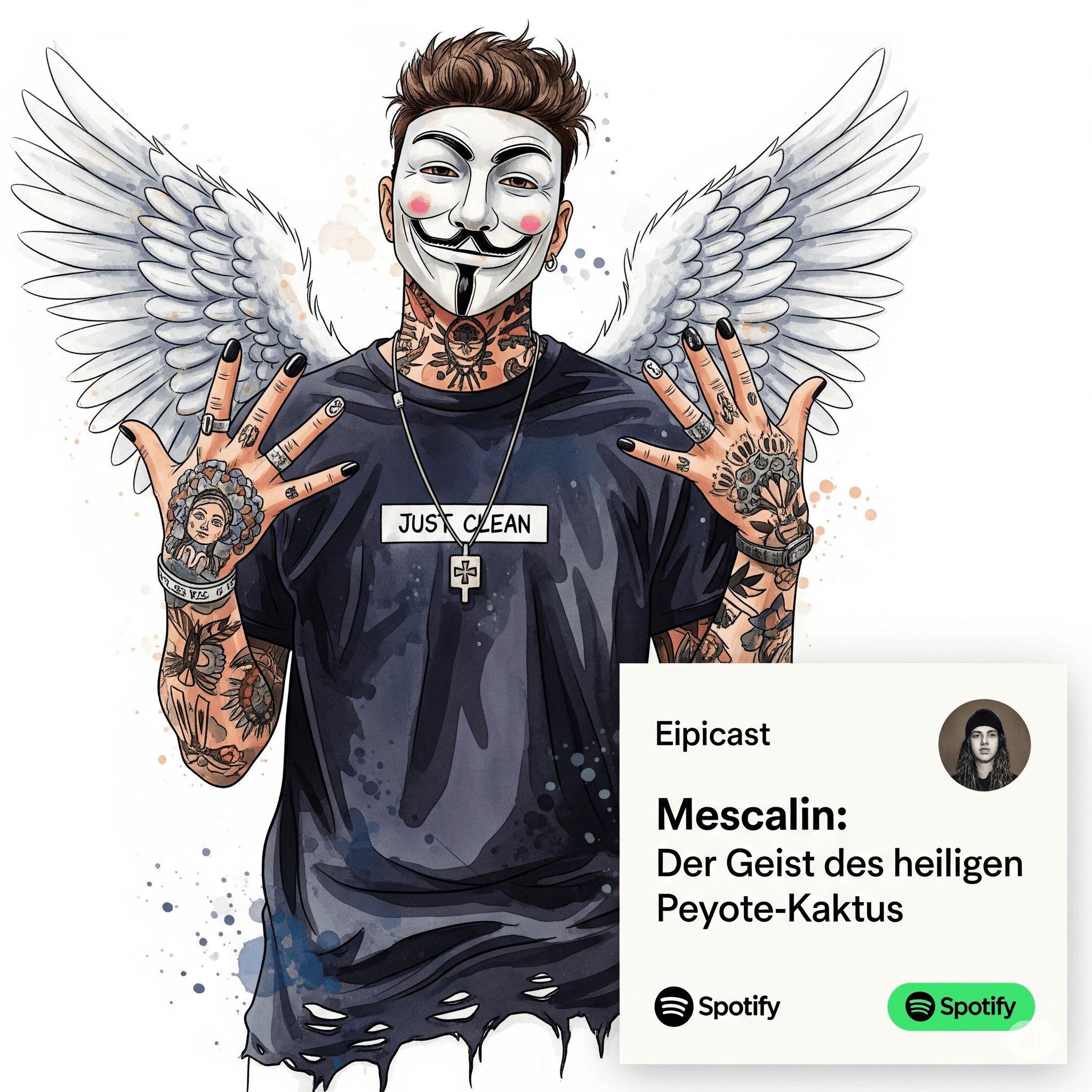 Mescalin: Der Geist des heiligen Peyote-Kaktus. Podcast und Artikel Titelbild