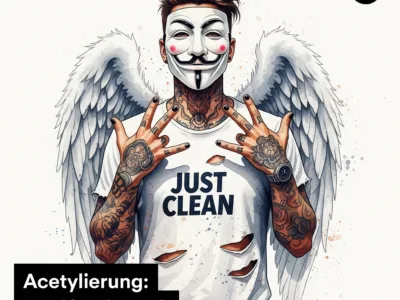 Acetylierung: Der Chemie-Hack, der Drogen potent und gefährlich macht. Podcast und Artikel Titelbild