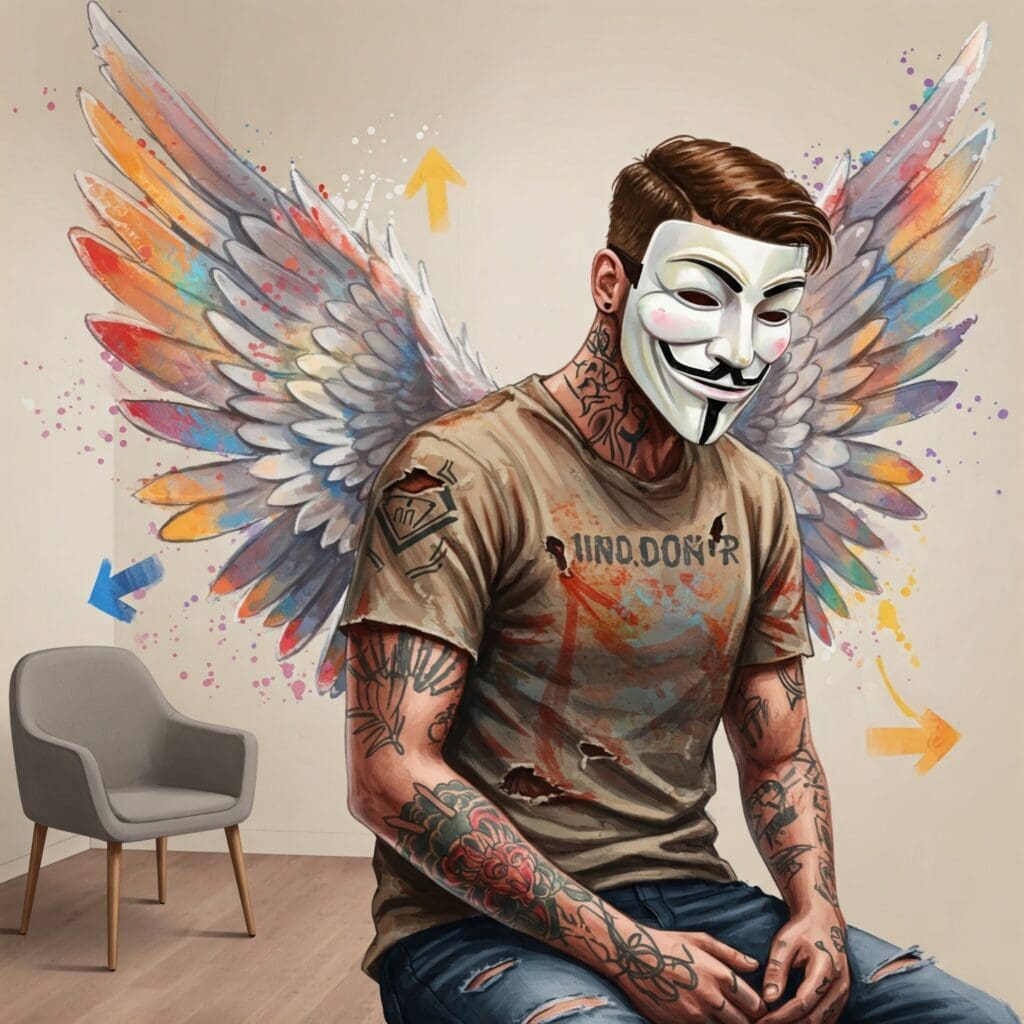 Wegweiser/Pfeile (symbolisch für Weg aus der Sucht) oder neutrale Beratungsraum-Szene. Keywords: Suchthilfe, Beratung, Therapie, Unterstützung, Ausweg