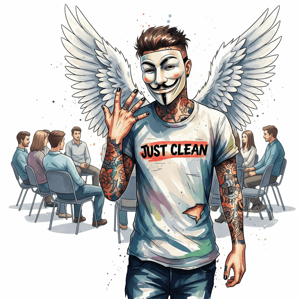 Eine Gruppe von Menschen sitzt in einem Stuhlkreis. Man sieht sie nur von hinten oder die Gesichter sind unscharf. Die Atmosphäre ist ruhig, vertrauensvoll und unterstützend. Symbolisiert den sicheren Raum der Selbsthilfegruppe. "Selbsthilfegruppe für Angehörige", "sicherer Raum", "Austausch mit Betroffenen"