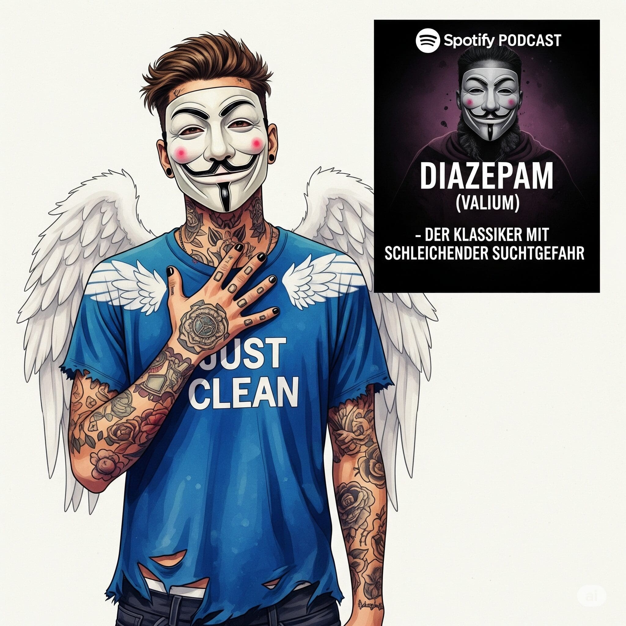Diazepam (Valium): Der Klassiker mit der schleichenden Suchtgefahr. Podcast und Artikel Titelbild