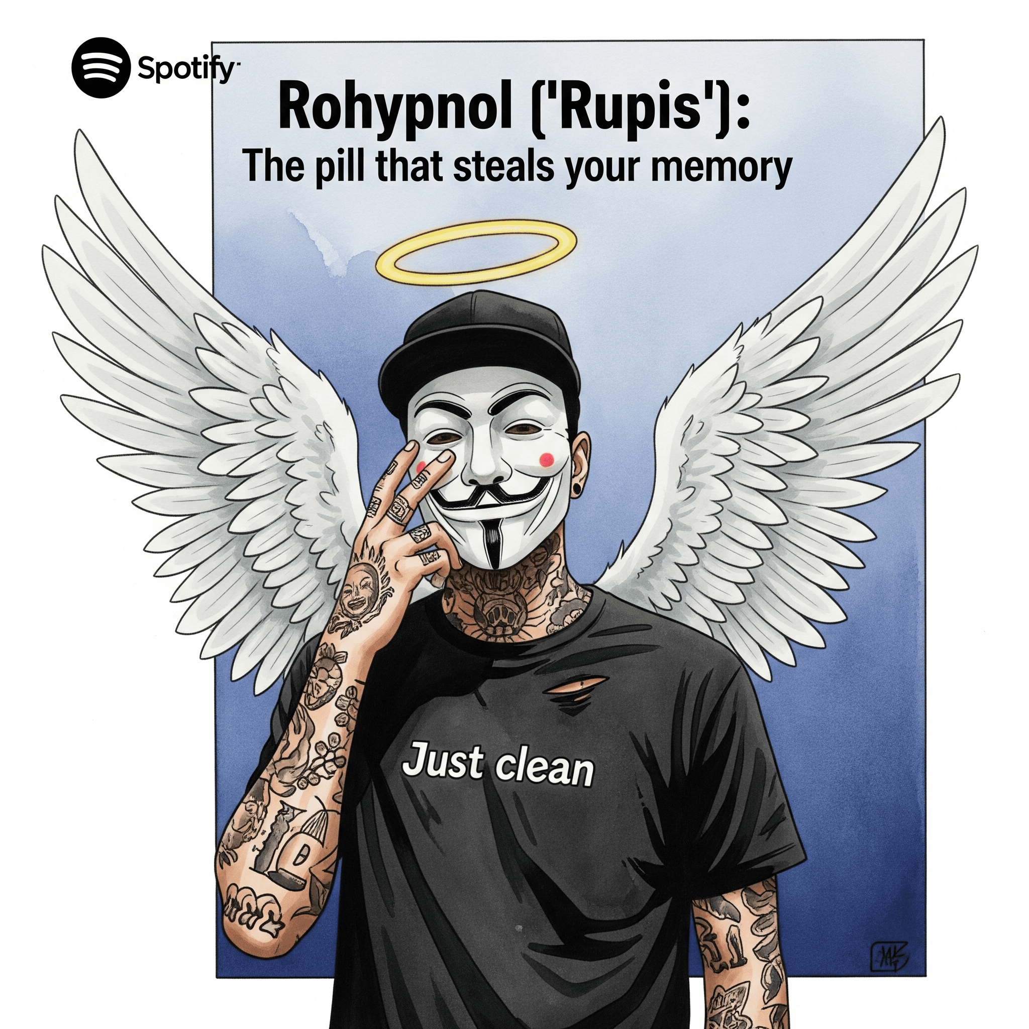 Rohypnol ("Rupis"): Die Pille, die dir dein Gedächtnis klaut. Podcast und Artikel Titelbild