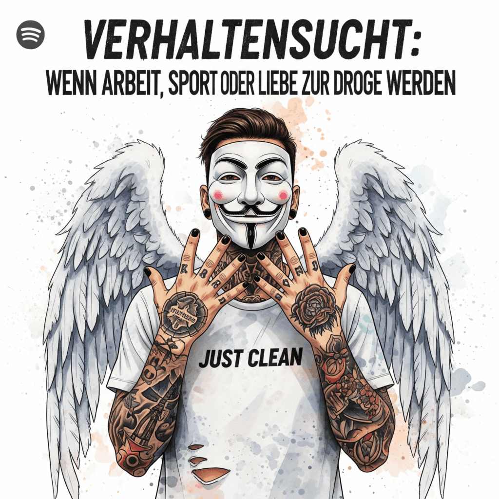 Verhaltenssucht: Wenn Arbeit, Sport oder Liebe zur Droge werden. Podcast und Artikel Titelbild