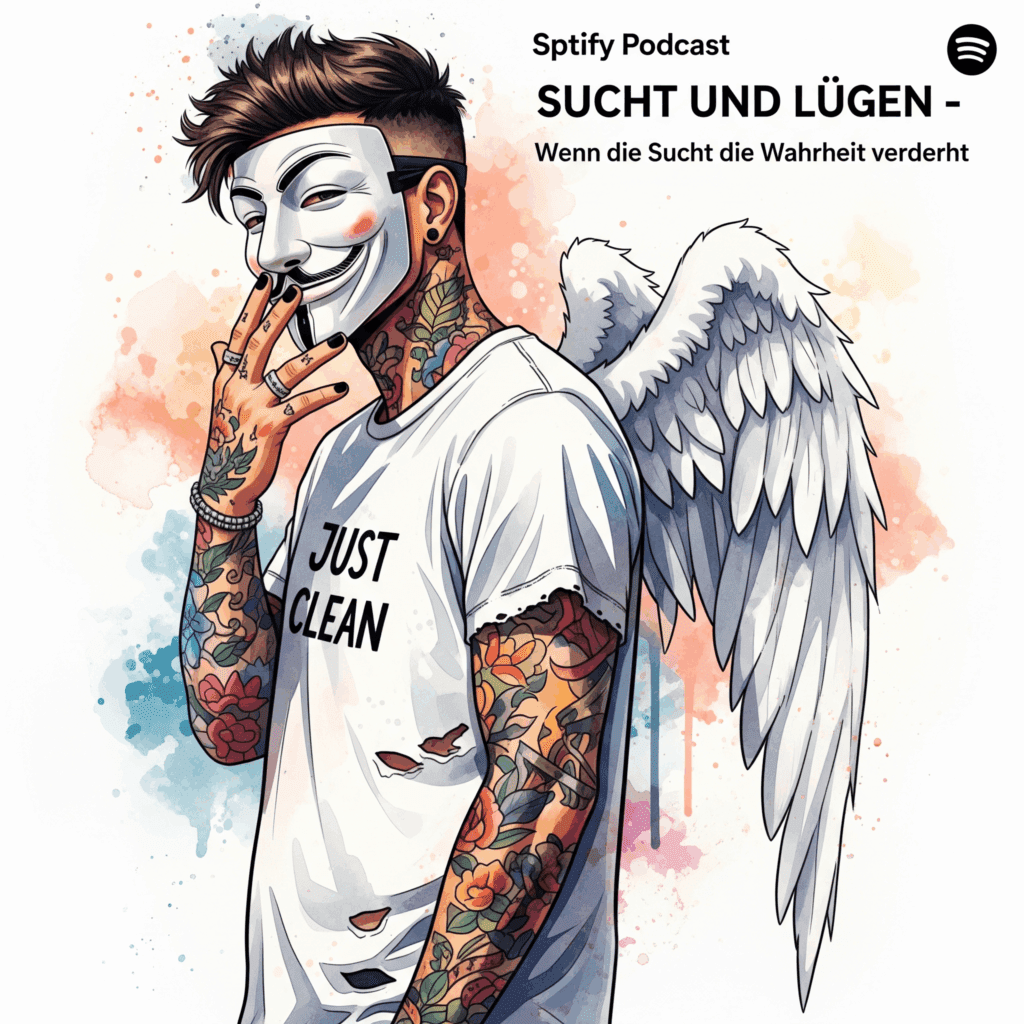 Warum Süchtige lügen: Wenn die Sucht die Wahrheit verdreht. Podcast und Artikel Titelbild