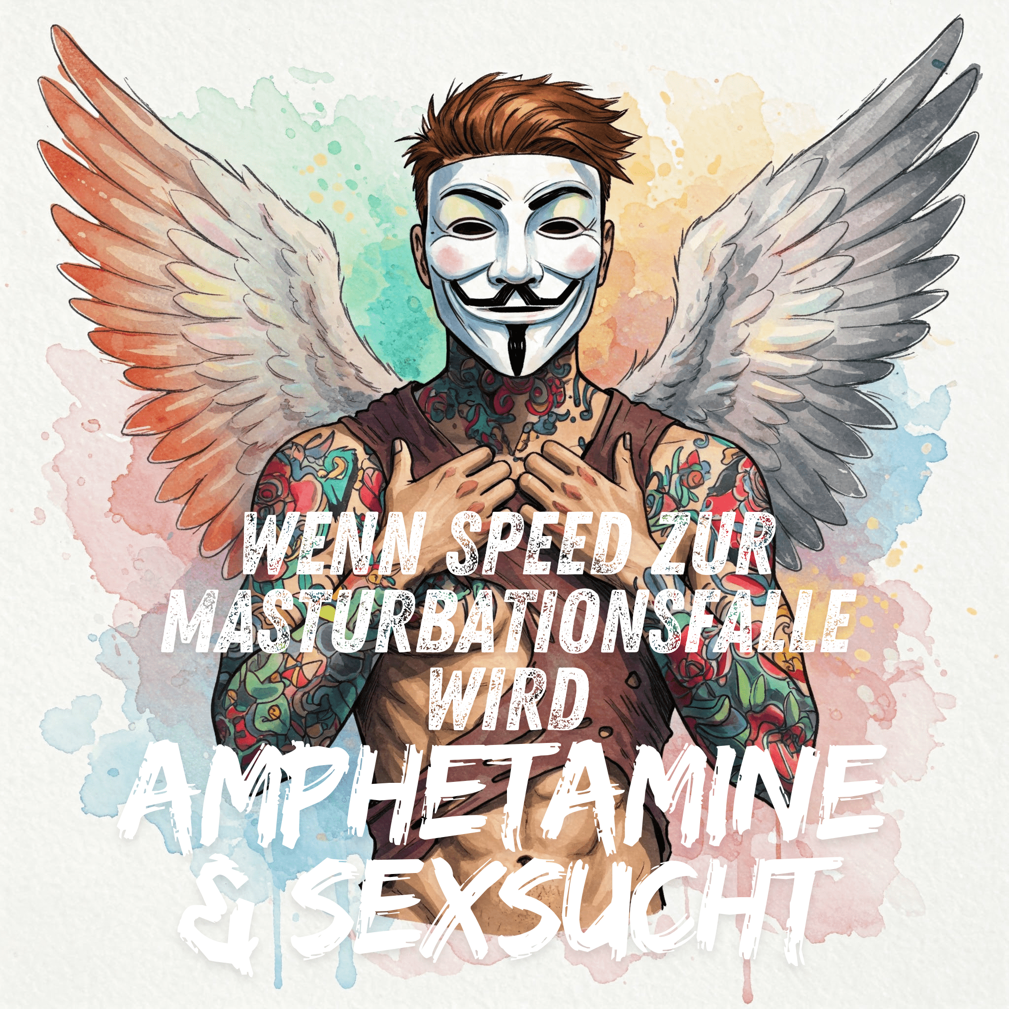 Ein abstraktes Bild, das innere Zerrissenheit, Verwirrung oder ein Gedankenkarussell darstellt. Keine expliziten Darstellungen. Keywords für Bild-Alt-Text: Amphetamin Sucht, innerer Konflikt, Gedankenkarussell, Zwanghaftigkeit