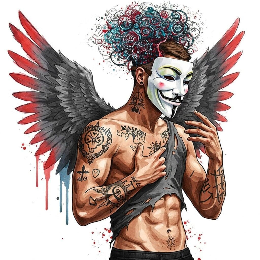 Ein emotional ansprechendes Bild, das das Gefühl von innerem Kampf oder starkem Verlangen symbolisiert, vielleicht ein stilisierter Kopf mit vielen Gedanken oder eine Person, die gegen eine starke Kraft ankämpft. Keywords: Craving, Suchtdruck, Verlangen, innerer Kampf, Suchtgefühl