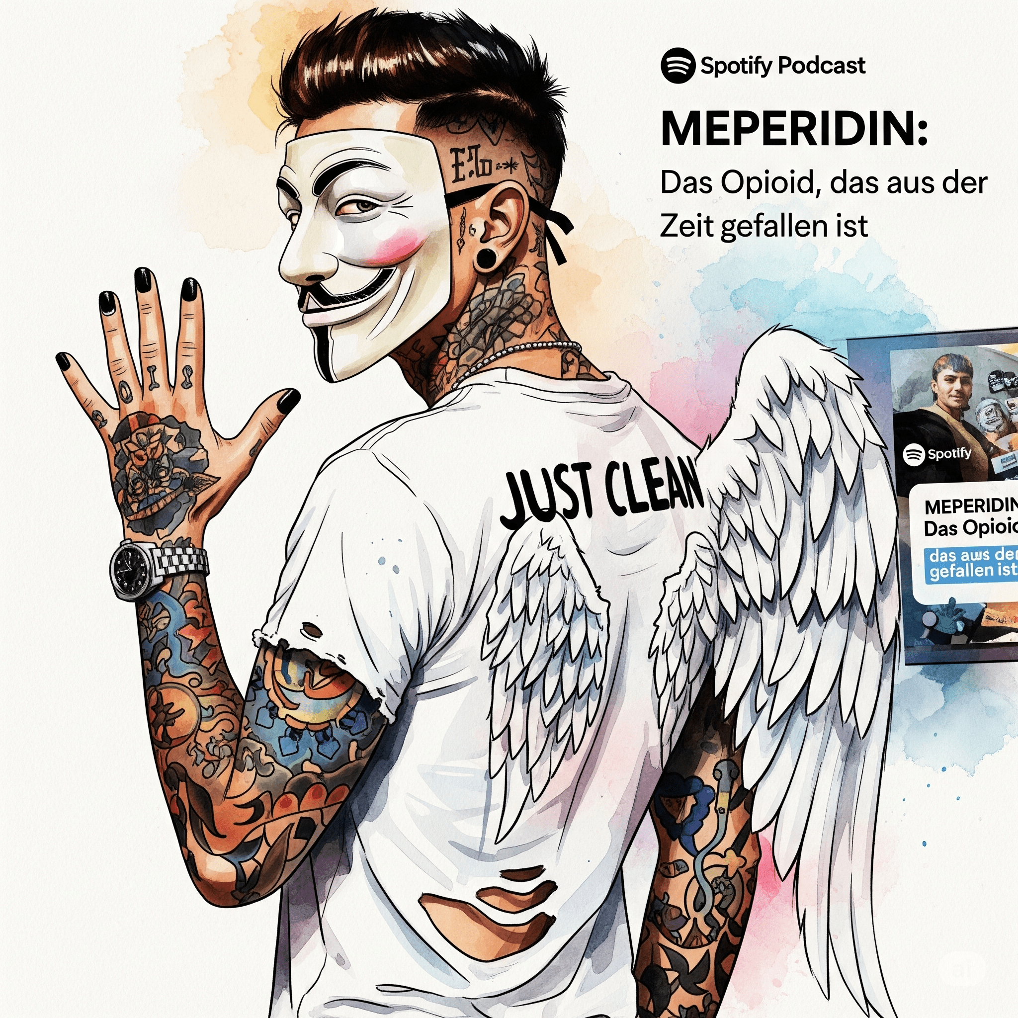 Meperidin: Das Opioid, das aus der Zeit gefallen ist. Podcast und Artikel Titelbild