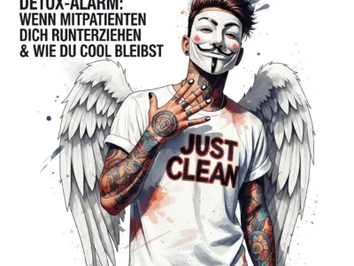 Detox-Alarm: Wenn Mitpatienten Dich runterziehen & wie Du cool bleibst. Podcast und Artikel Titelbild