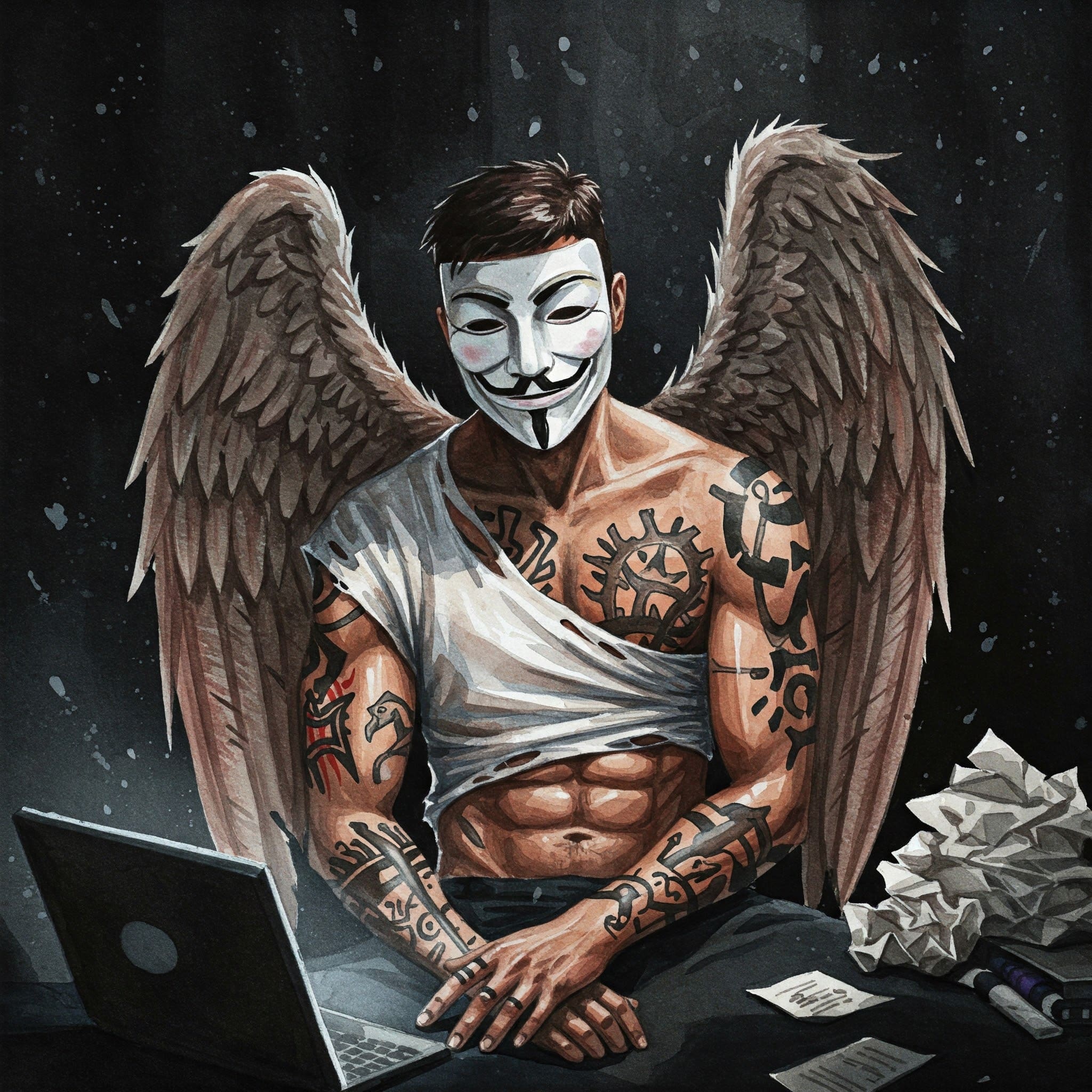Bild, das Isolation oder emotionale Belastung symbolisiert (z.B. Person sitzt allein im Dunkeln vor einem Bildschirm, Schattenfigur, zerknülltes Papier als Symbol für Frust). Keywords: Warnzeichen, Symptome, Isolation, Scham, Stress, Gedankenkreisen, Suchtanzeichen, Mentale Gesundheit.