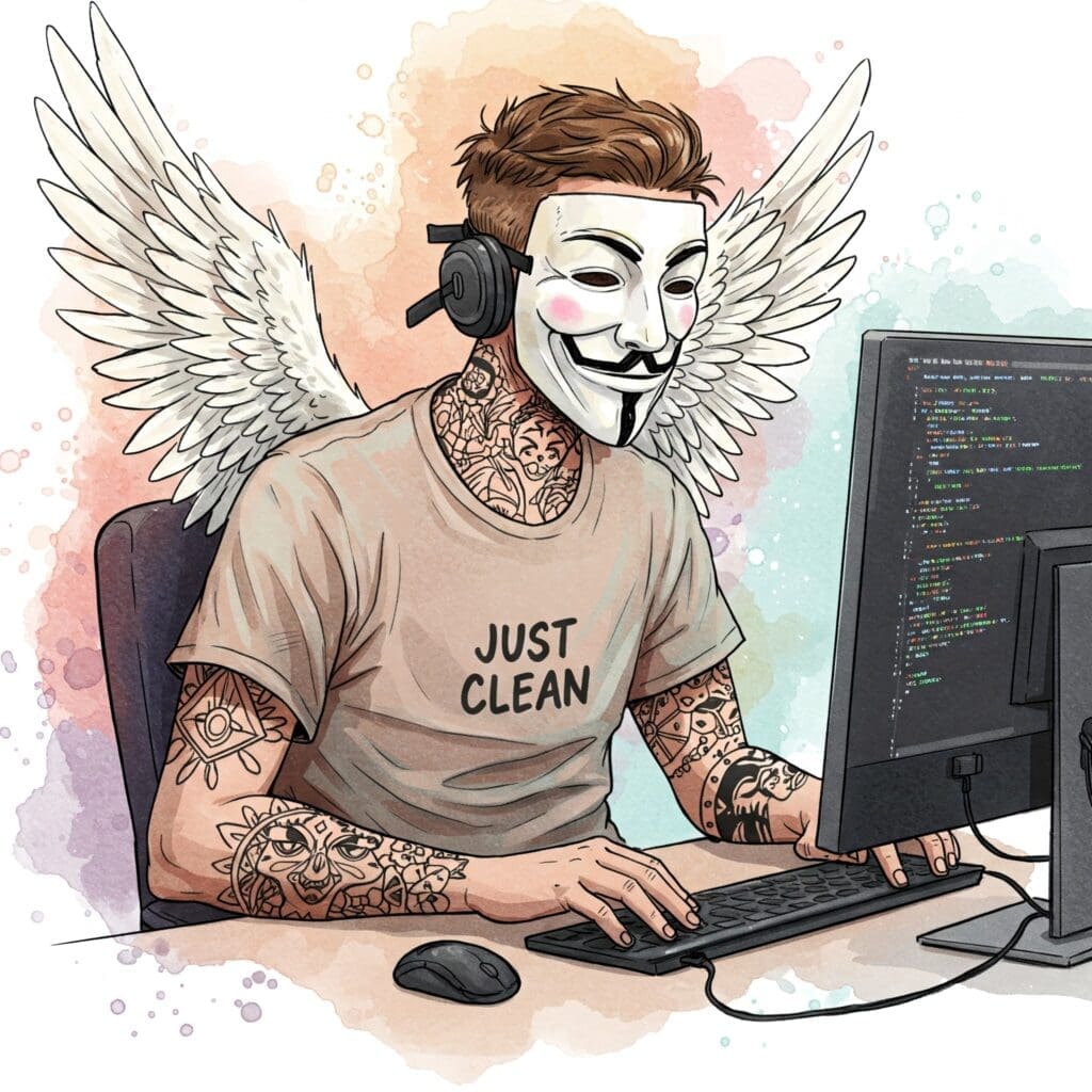 Jugendlicher vor Computer lernt Programmieren kreativ