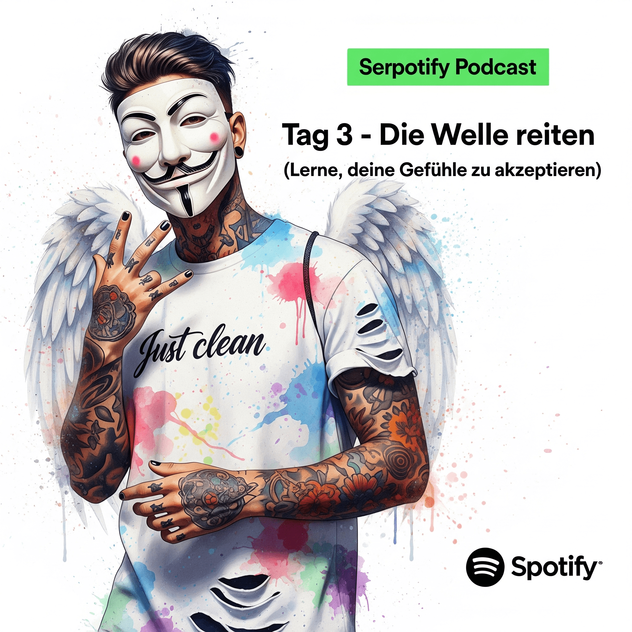 Tag 3: Die Welle reiten – Lerne, deine Gefühle zu akzeptieren. Podcast und Artikel Titelbild