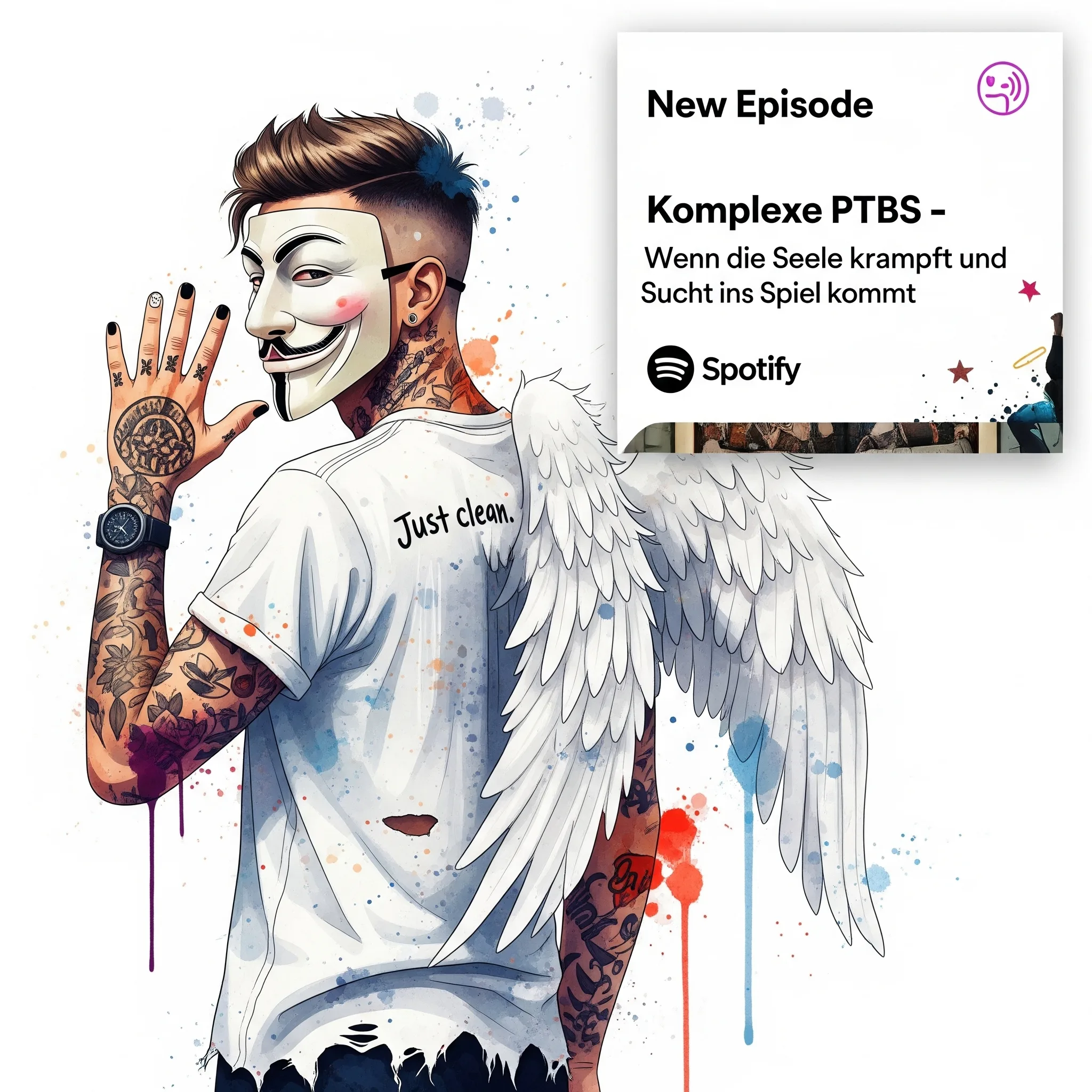Komplexe PTBS: Wenn die Seele krampft – und Sucht ins Spiel kommt. Podcast und Artikel Titelbild