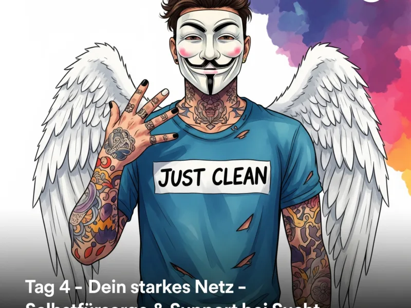 Tag 4: Dein starkes Netz – Selbstfürsorge & Support bei Sucht 💖🛡️