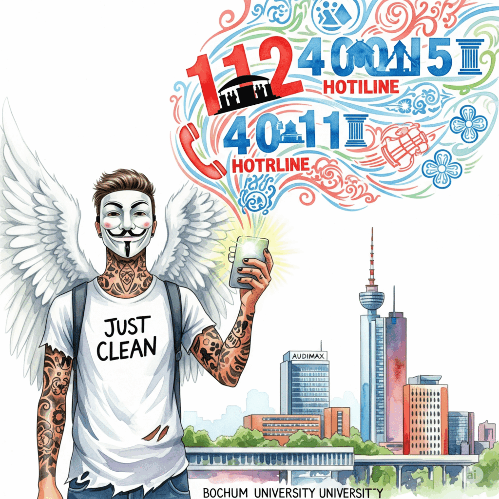 Bochum Sucht Notfall Kontakte 24h Krisenhotline RUB Campus Hilfe Telefon Beratung sofort